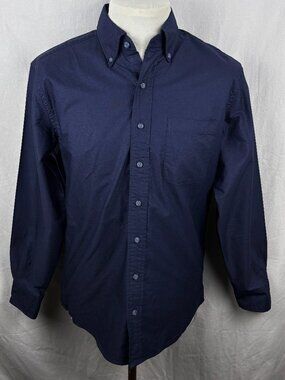 Proper Cloth Clark Navy Oxford Cloth Button Down Shirt Men's Large Slim NWOT